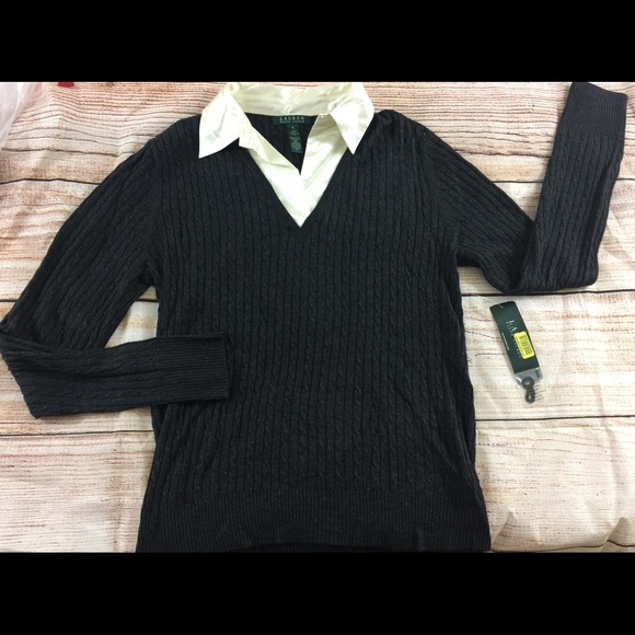 Lauren Ralph Lauren Sweaters - Ralph Lauren silk cashmere sweater blouse large